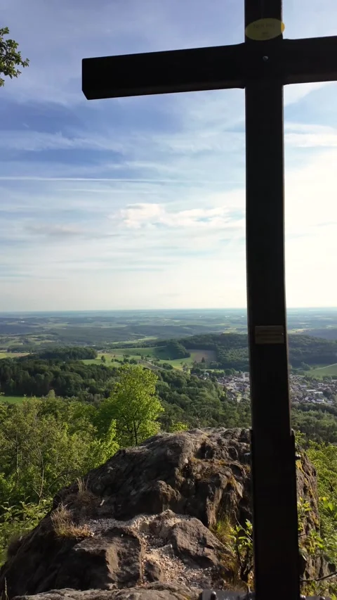 Panoramic landscape view from the Kleiner Büchlstein Stock Footage 336662788