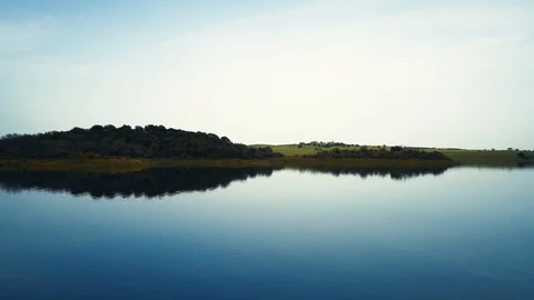 Panoramic landscape view from the river surface Stock-Footage 96278718