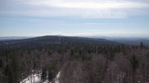 Panoramic landscape of winter highlands on a clear and beautiful day. Stock Footage 116815816