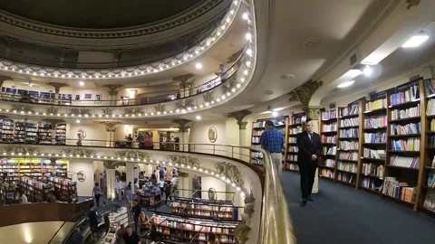 Panoramic library Timelapse Video stock 131569472