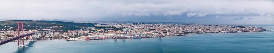 Panoramic lisbon Stock Photos