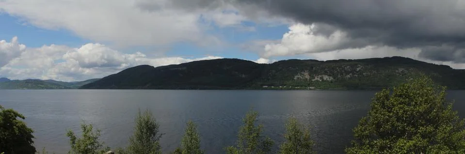Panoramic of Loch Ness Stock Photos