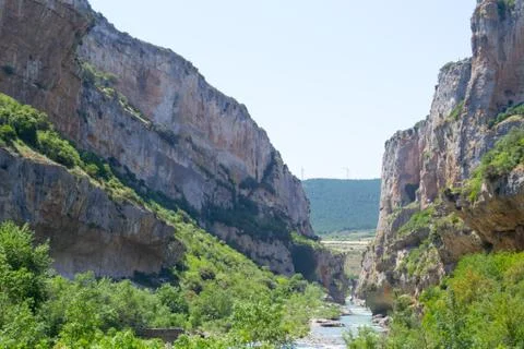 Panoramic of Lubier canyon Stock Photos