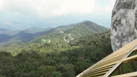 Panoramic mountain landscape at Ba Na Hills in Da Nang Video stock 341779322