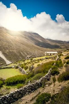 Panoramic mountain landscape Stock Photos