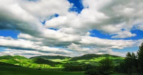 Panoramic mountain landscape 스톡 사진