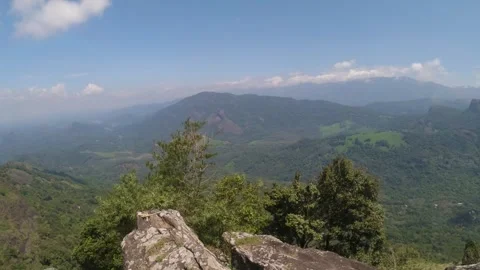 Panoramic Mountain Valley View Stock Footage 313149874