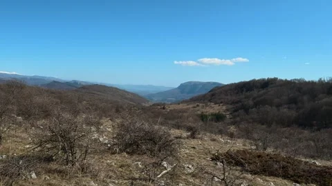 Panoramic Mountain View from Highland – 4K UHD Nature Footage Video stock 331872185