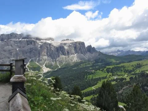 Panoramic mountain view Stock Photos