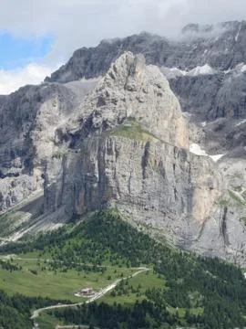 Panoramic mountain view Stock Photos