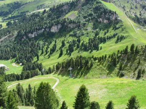 Panoramic mountain view Stock Photos