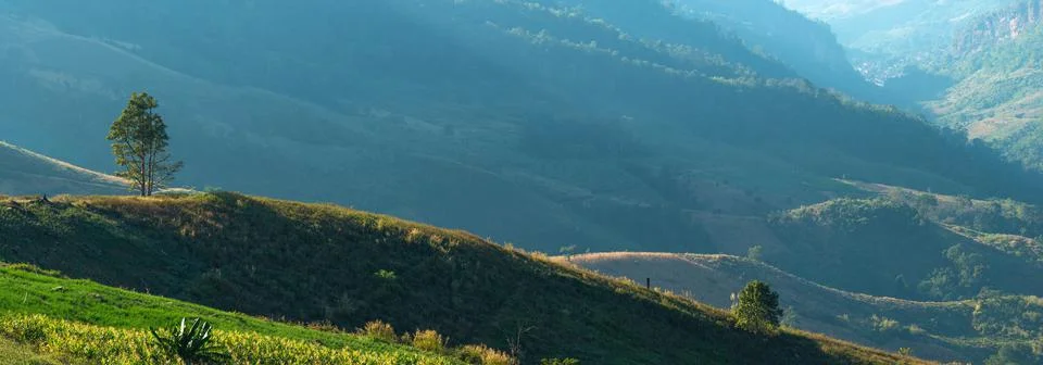 Panoramic Mountain View Stock Photos