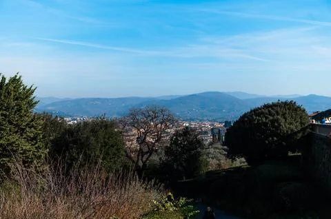 Panoramic mountain view Stock Photos