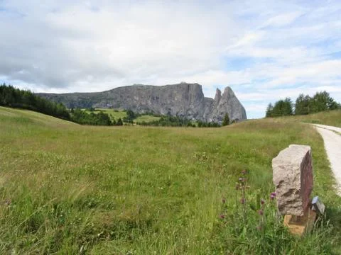Panoramic mountain view . Sciliar mountains Foto stock