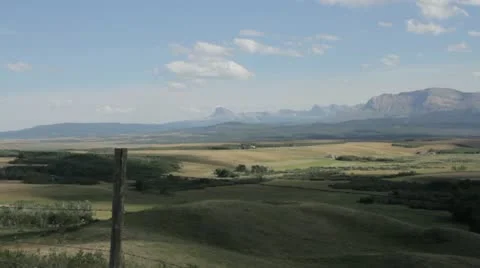 Panoramic Mountians and Prairies Stock Footage 22018383