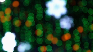 Panoramic movement to top of bokeh Stock Footage 85569574