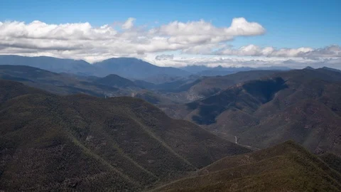 Panoramic Moving Clouds Australian Alps Victoria Australia Timelapse Video stock 105032413
