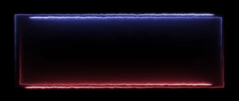 Panoramic Neon Light Frame – Futuristic Electric Edge Loop Stock Footage 332636409