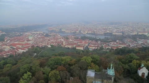 Panoramic of Prague from Above Stockbeeldmateriaal 43263968