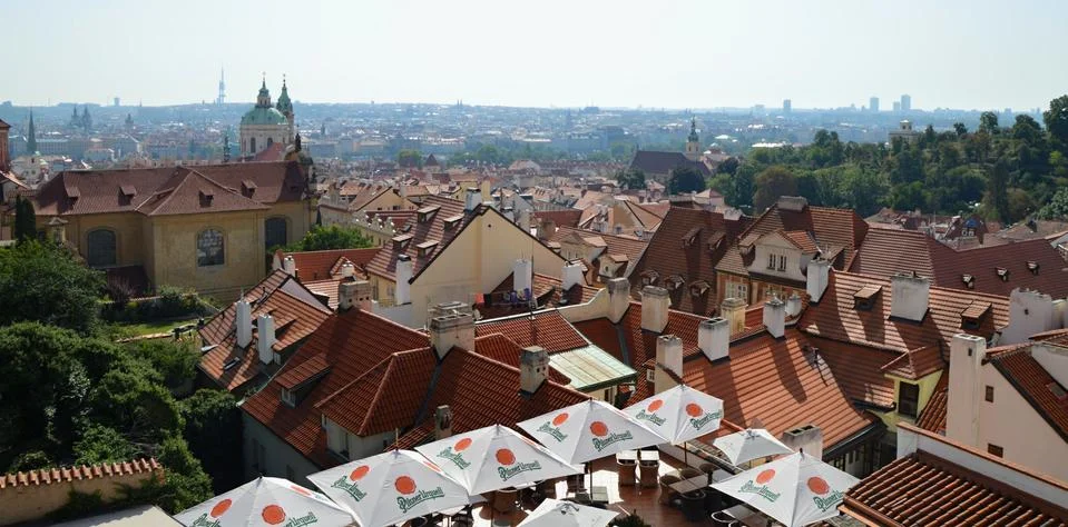 Panoramic Prague Stock Photos