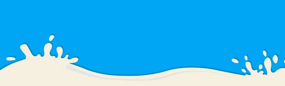Panoramic realistic milk background, web template - Vector Stock Illustration