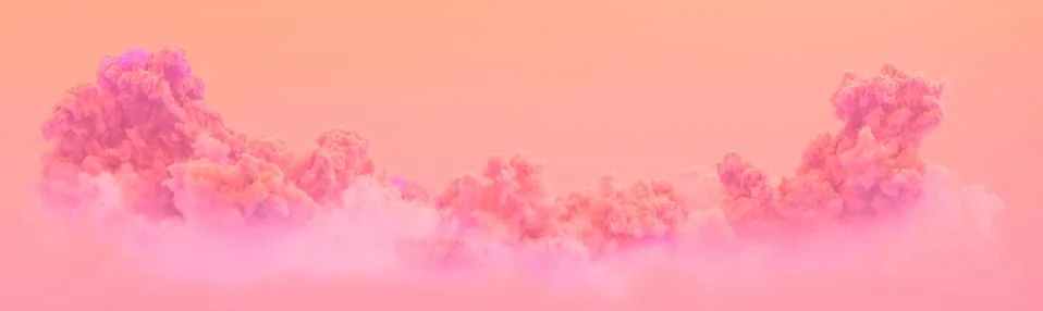 Panoramic red sunset cumulus clouds isolated 스톡 일러스트
