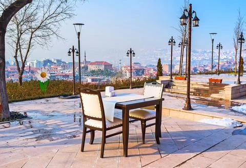 The panoramic restaurant Stock Photos