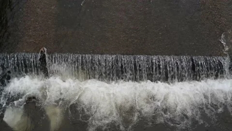 Panoramic River Falls, Water Falls 4K Stock Footage 168908364