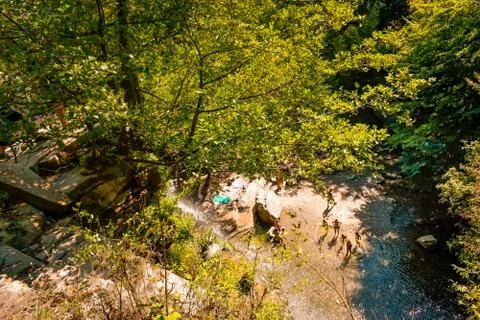 Panoramic river Foto stock