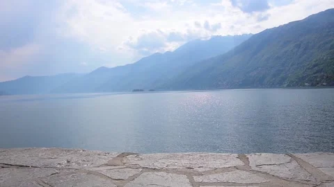 Panoramic roll of lake side view Video stock 235448966