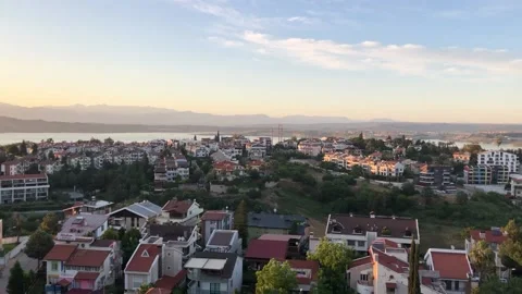 Panoramic rooftop view of Adana, Turkey Stock Footage 220797694