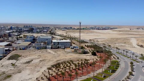 Panoramic rotating above the industrial zone Vídeos de archivo 125568797