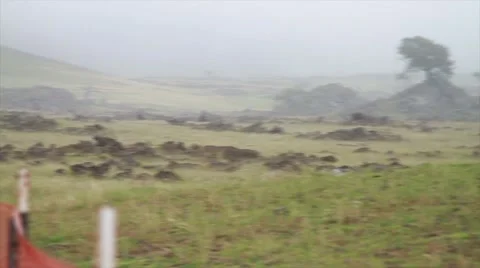 Panoramic of Saddle Road, Hawaii.  Video stock 50654746
