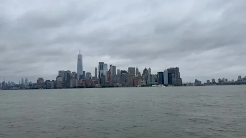 Panoramic, scenic view of Manhattan Skyline. New York City Stockbeeldmateriaal 336502876