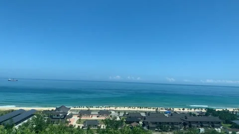 Panoramic, scenic view of sandy Mangsang Beach. Donghae, South Korea Stock Footage 295759046