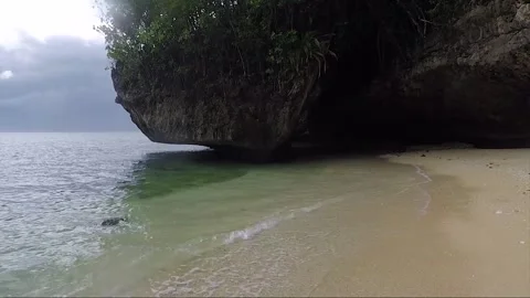 Panoramic Sea Horizon View, Sandy Beach, Sipalay, Negros island, Philippines Stock Footage 336958329