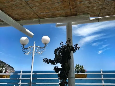 Panoramic sea view Stock Photos