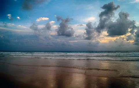 Panoramic sea view at sunset in the evening in Phuket Stock Photos