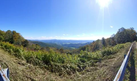 Panoramic of seneca rocks 스톡 사진