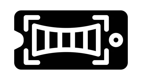 Panoramic shooting phone camera glyph icon animation Stockbeeldmateriaal 166391412