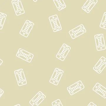 Panoramic shooting phone camera line vector seamless pattern Stock Illustration