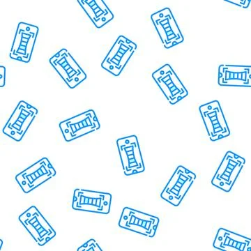 Panoramic shooting phone camera vector seamless pattern Stockillustratie