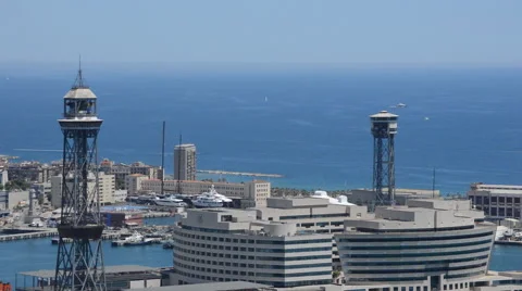 Panoramic Shot Of City Shore Stock Footage 52952084