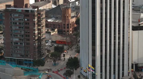 Panoramic Shot of Colpatria Tower Stock Footage 42268533