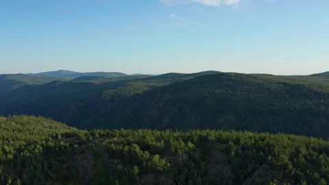 Panoramic shot of the mountain range. Stock Footage 112919853