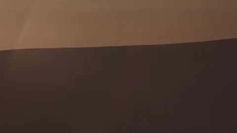 Panoramic Shot of Mountains Silhouet at Sunset Stock Footage 86701693