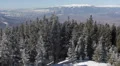 Panoramic Shot Pan Right Winter Mountain Sightseeing Sky Resort Aerial View Day HD Footage