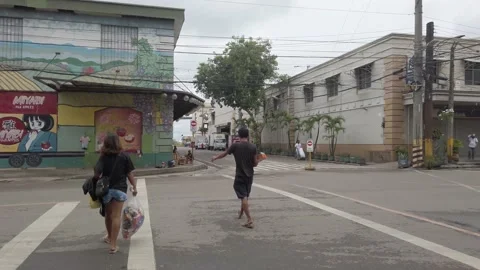 Panoramic Shot Random I Old Colon Cebu Street Stock-Footage 159781959