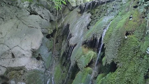 Panoramic shot on the river falls Stock-Footage 83044097