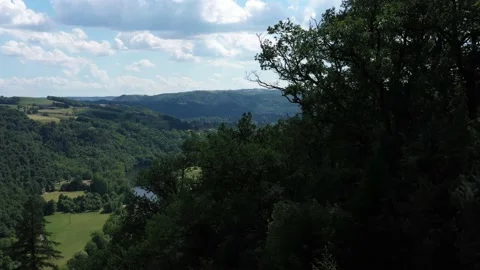 Panoramic shot of a valley Video stock 144164361